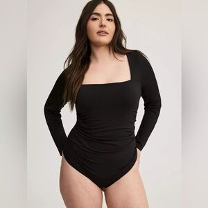 Torrid Black Long Sleeve Bodysuit